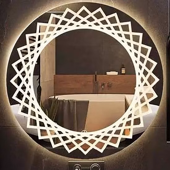 Linea di produzione di specchi / Taglio del vetro / Sabbiatura / Levigatura / Bordatura / Smussatura / Marcatura con incisione laser / Macchina applicatrice di pellicola Processi per specchi da bagno